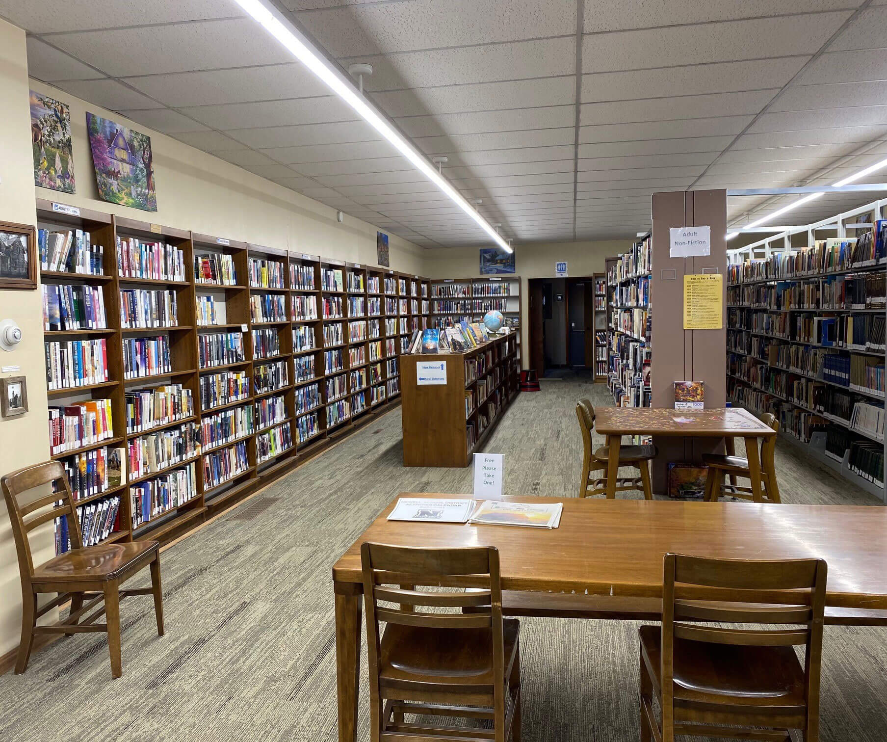 Books inside the Newell Public Library